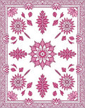 Floral Mandala Patterned Pink Rug