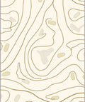 Abstract Organic Wavy Contour Pattern Rug