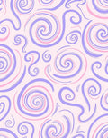 Playful Swirl Patterned Lavender Pink Rug