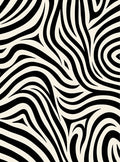 Bold Black Cream Zebra Print Rug