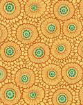 Retro Floral Sunburst Pattern Rug