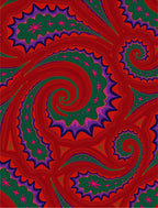 Vibrant Psychedelic Swirl Star Pattern Rug