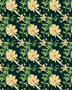 Delicate Floral Vine Pattern Rug