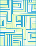 Abstract Geometric Pastel Lines Rug
