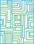 Abstract Geometric Pastel Lines Rug