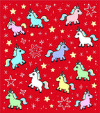 Whimsical Unicorn Starry Pattern Rug