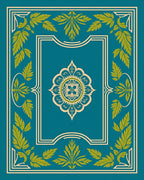 Teal Floral Medallion Border Rug