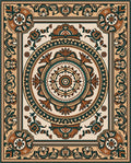 Elegant Floral Mandala Pattern Rug
