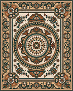 Elegant Floral Mandala Pattern Rug