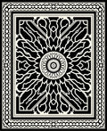 Intricate Sunburst Radial Pattern Rug