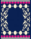 Bold Geometric Ivory Pink Pattern Rug