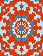 Mandala Style Radial Pattern Rug