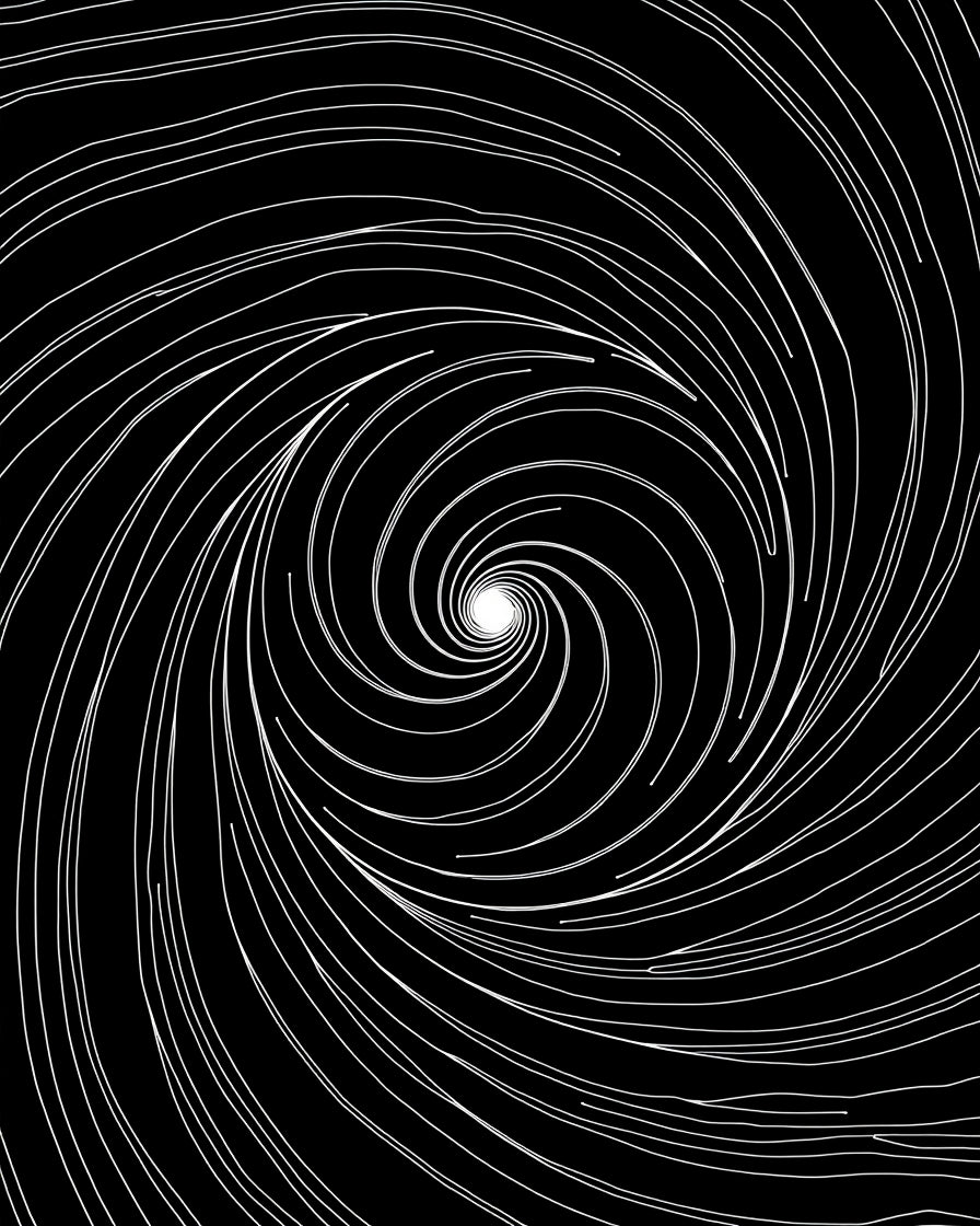 Abstract Swirling Lines Pattern Rug