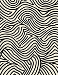 Abstract Swirl Black Ivory Pattern Rug