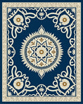 Intricate Floral Medallion Pattern Rug
