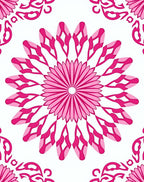 Pink Mandala Flower Pattern Design Rug