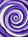 Purple Swirl Patterned Abstract Rug
