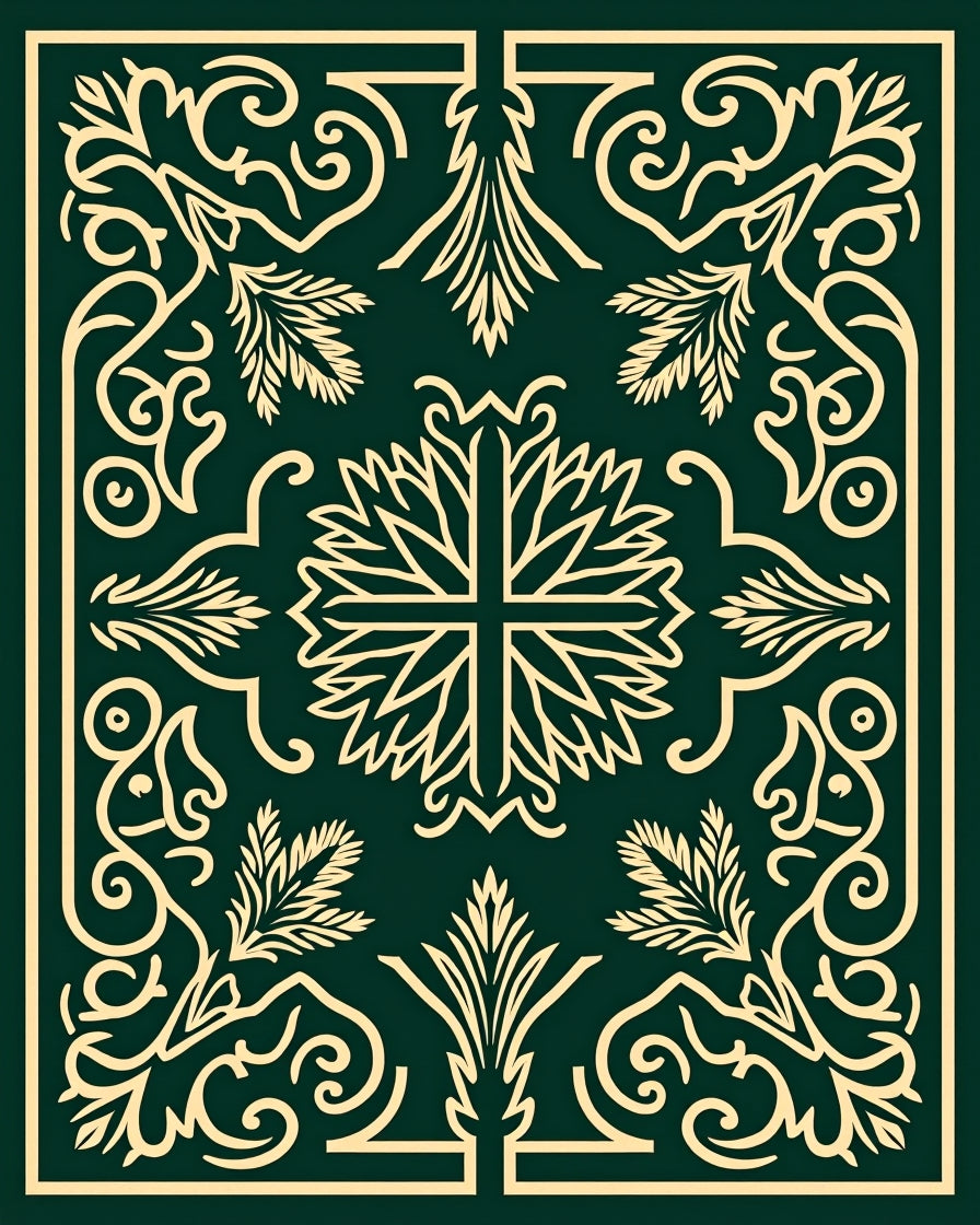 Ornate Flourish Geometric Pattern Rug