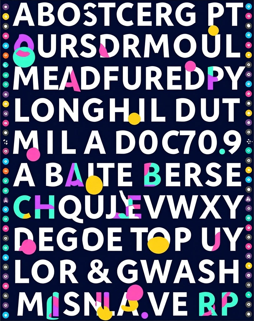 Bold Typographic Pattern Rug