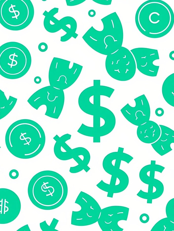 Green Dollar Fish Pattern Design Rug