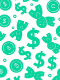 Green Dollar Fish Pattern Design Rug