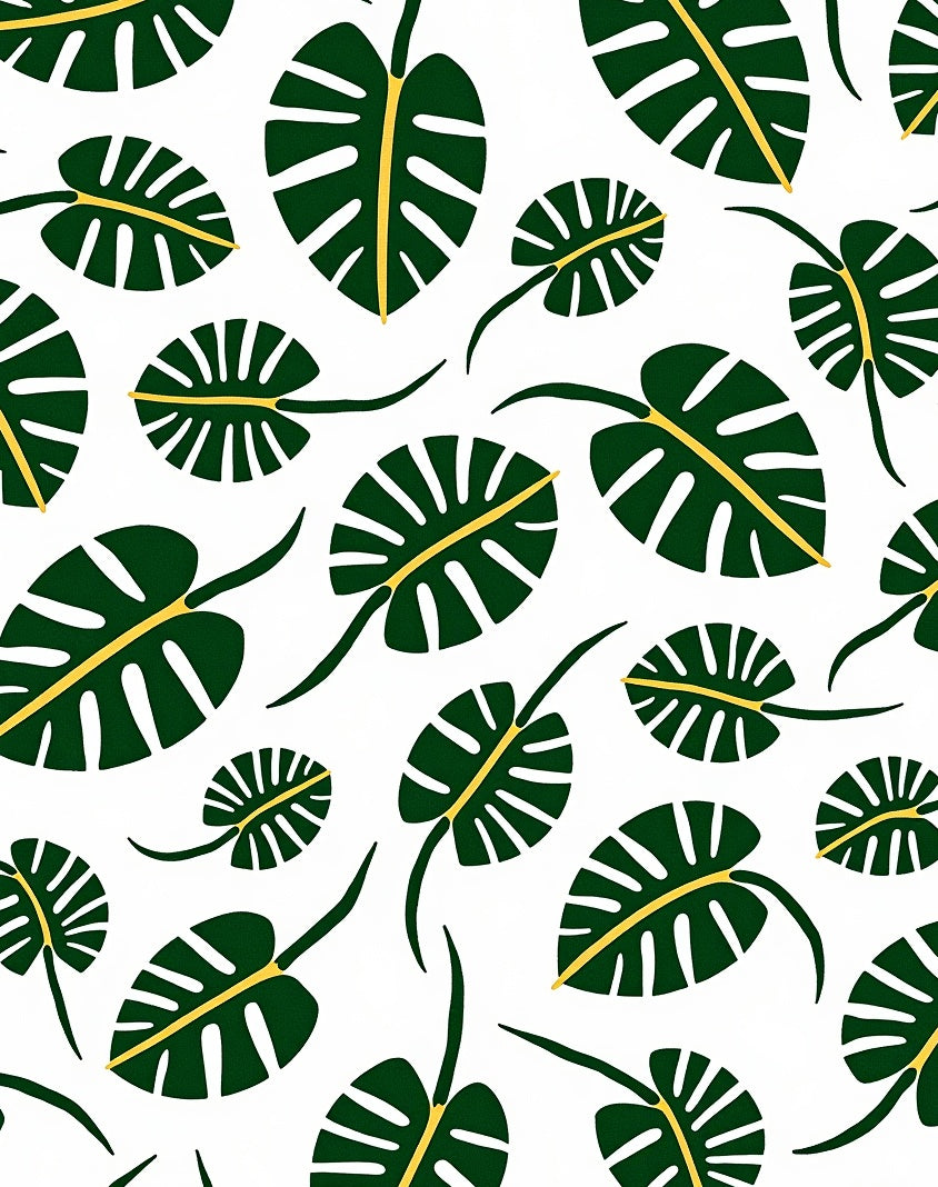 Tropical Leaf Pattern Rug