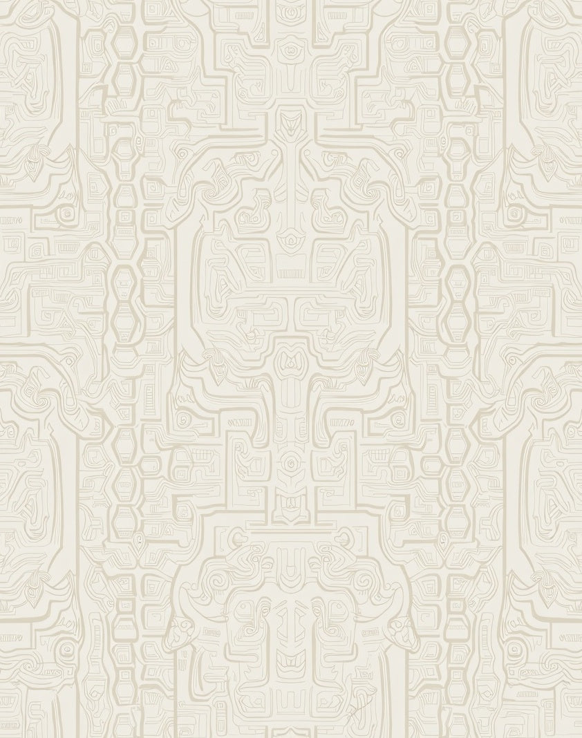 Abstract Linear Ancient Symbol Pattern Rug