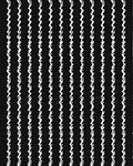 Black White Vertical Script Stripe Pattern Rug