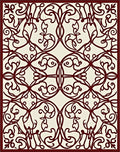 Elaborate Scrollwork Floral Lace Design Rug