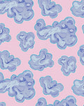 Abstract Cloud-Like Swirl Pattern Rug