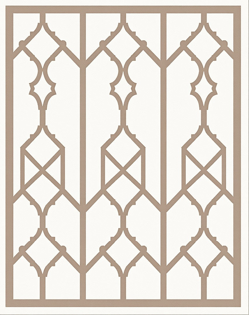 Neutral Toned Geometric Lattice Rug
