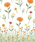 Whimsical Floral Meadow Pattern Rug