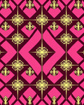 Ornate Floral Diamond Pattern Rug