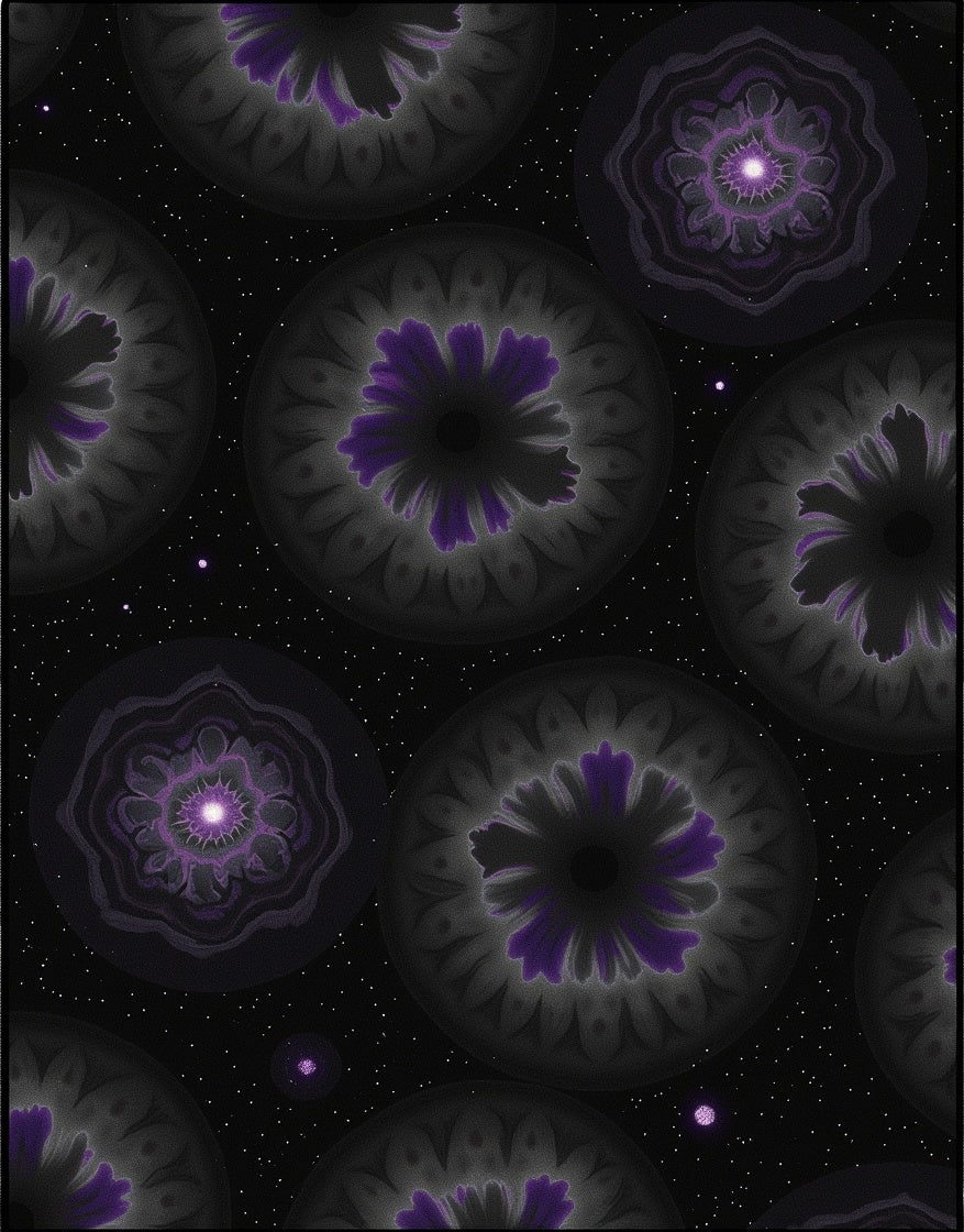 Cosmic Swirls With Purple Accents Rug