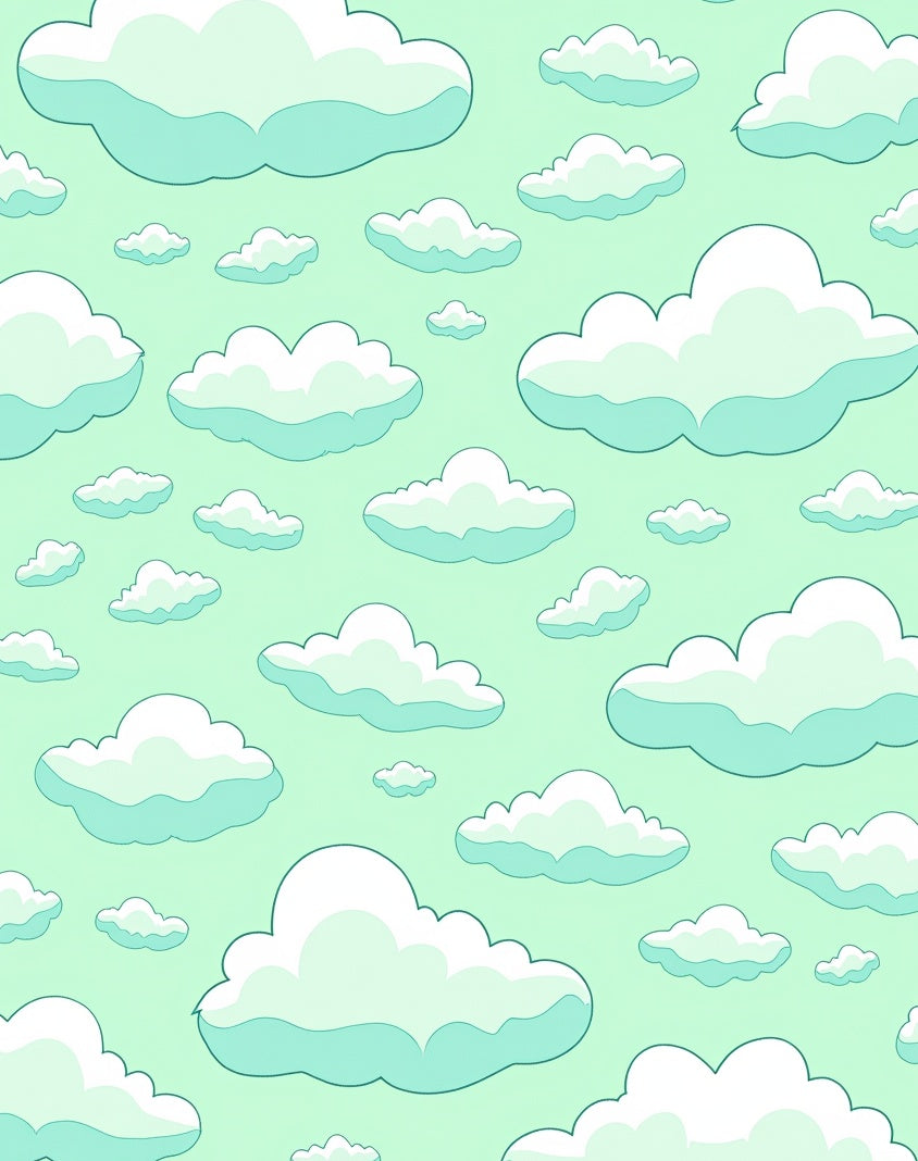 Whimsical Cloud Pattern Design Rug