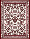 Intricate Floral Vine Pattern Rug