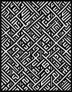 Abstract Geometric Interlocking Lines Design Rug