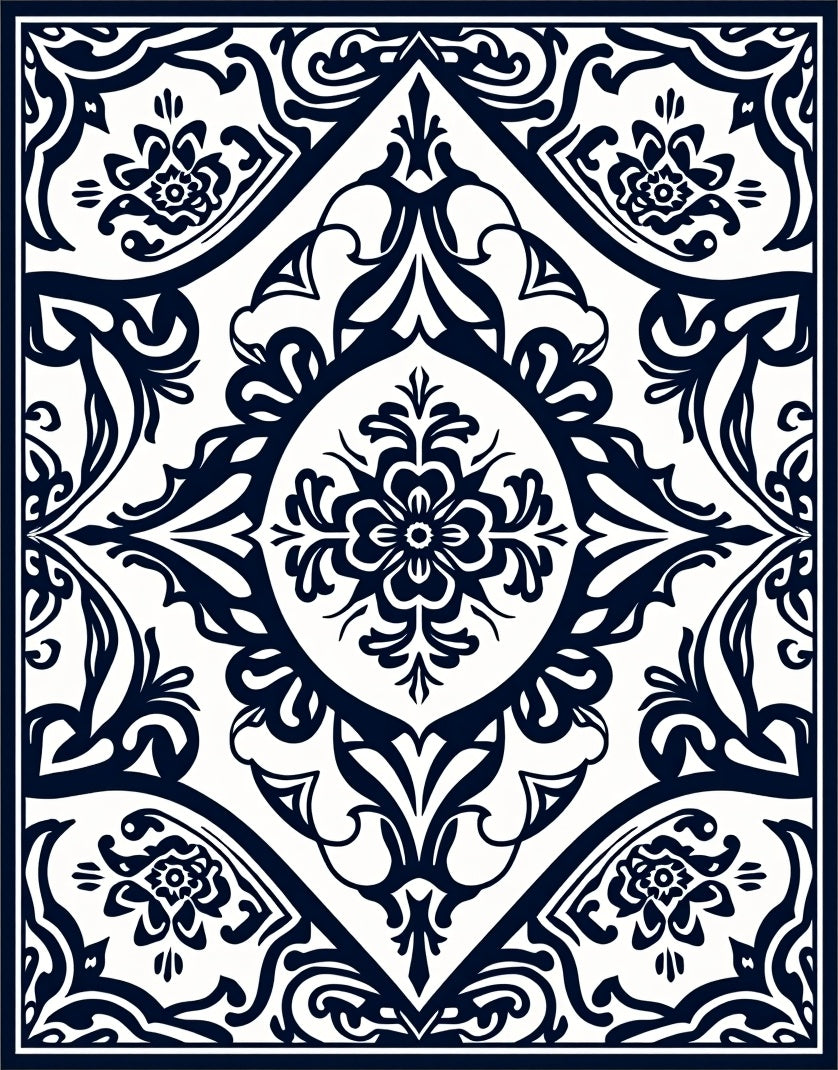 Classic Floral medallion Pattern Rug