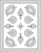 Ornate Paisley Floral Patterned Design Rug
