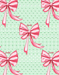Pink Bows On Polka Dot Style Rug