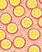 Fresh Citrus Slice Pattern Rug