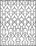 Abstract Black White Line Pattern Rug