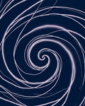 Abstract Swirls With Cosmic Glow Rug