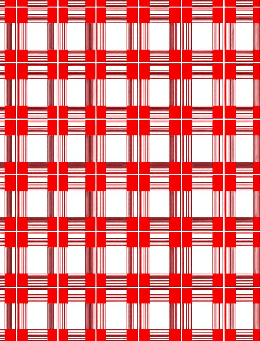 Classic Red Checkerboard Pattern Rug