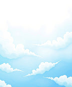 Dreamy Sky Cloud Pattern Rug