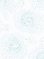 Blended Swirls Light Blue Art Rug