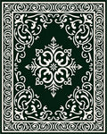 Ornate Floral Scrollwork Pattern Rug