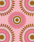 Tonal Pink Floral Mandala Pattern Rug