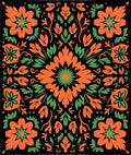 Botanical Floral Mandala Pattern Rug