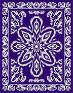 Ornate Floral Starburst Design Rug